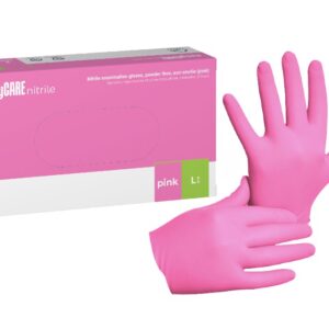 Roz L 100pcs mănuși de nitril fără pudră EasyCare